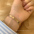 Shangjie OEM pulsera titanium steel stainless steel jewelry bracelets crystal bracelets rhinestone bracelet